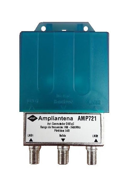 AMP721 Conmutador diseqc 1,0 universal A/B  AMP721 Conmutador diseqc 1,0 universal A/B