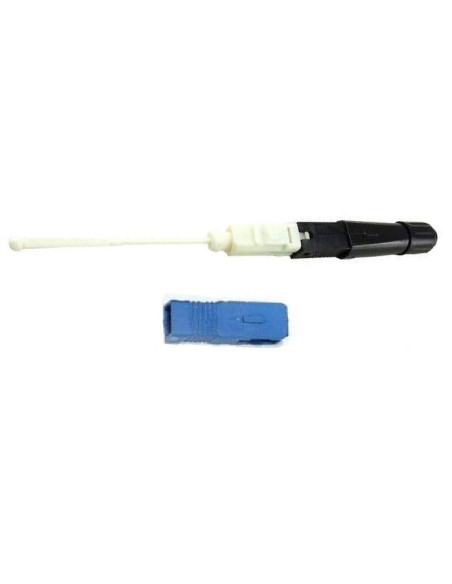 AMP904 Conector SC/APC por fusión SM cable 3,3x2,2 y 0,9mm IL 0,2dB azul