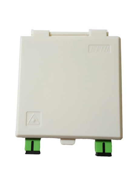 AMP928 Caja terminal interior FO 86x86x23mm con 2 adaptadores SC/APC incluidos