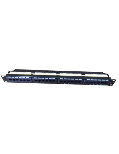 AMP672/1 Panel de parcheo integrado UTP Cat6 19" 24 puertos 180º 1U