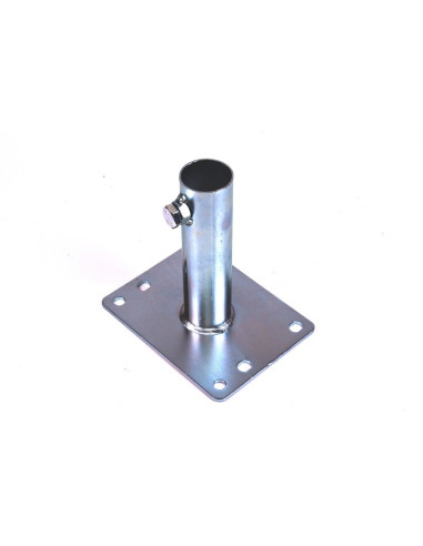 Plaque de base acier pour terrasse pour mâts jusqu'á Ø40mm