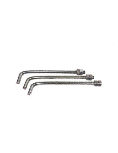 Jeu de 4 boulons de fixation avec écrou 250mm M12