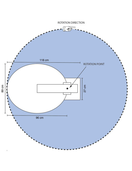 Parabole motorisée automatique pour camping-car 85cm
