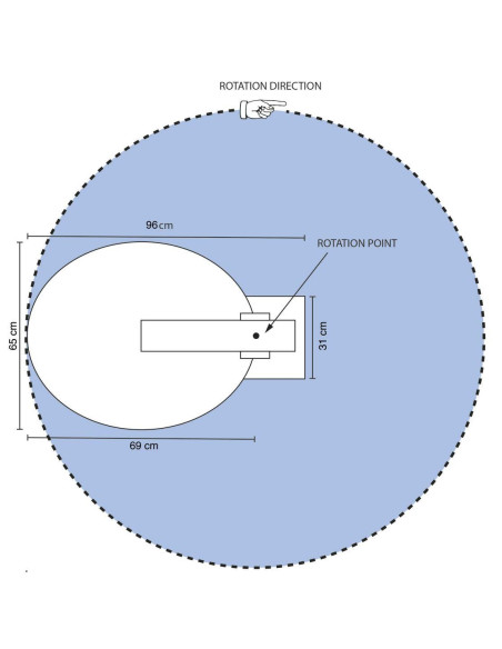 Parabole motorisée automatique pour camping-car 60cm