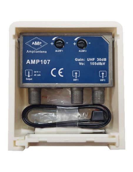 Amplificador Blindado 2E UHF+UHF 30 dB "LTE700"