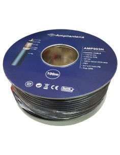 Cable coaxial CU negro PE CPR Fca 100m