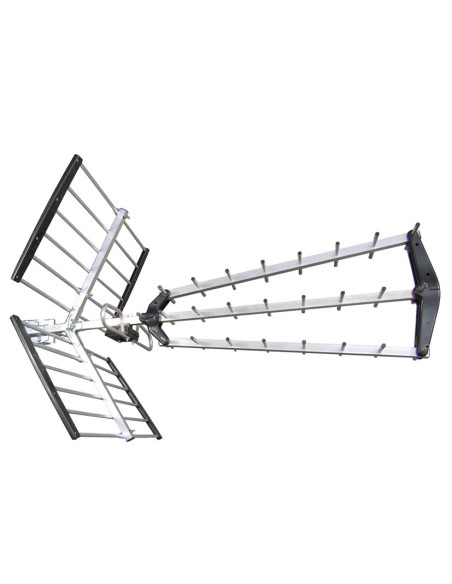 Antena Digital UHF TV triple plegable CH/21-49 ganancia 16,5dB LTE700/5G
