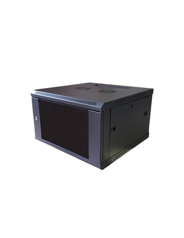 Rack mural 19" 6U 370x600x600mm con puerta de...