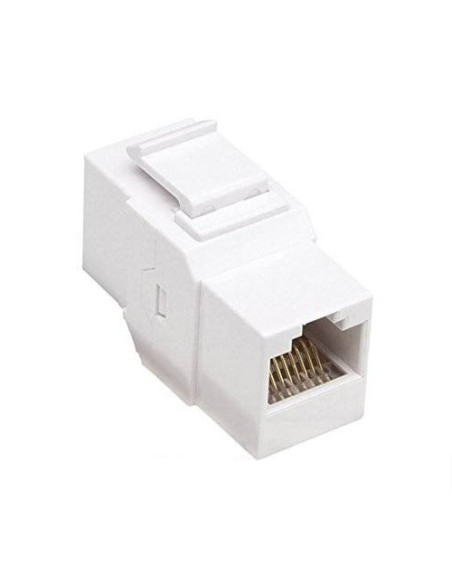 Connecteur femelle RJ45 UTP Cat6 blanc 90 degrés