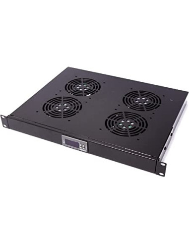 Conjunto 4 ventiladores rack 19" con termostato...