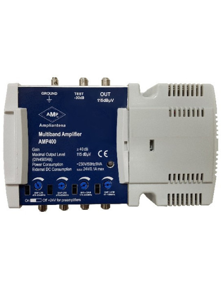 Central Amplificación 4 entradas 40 dB (BI + FM/BIII + DAB/ UHF LTE700 / UHF LTE700)
