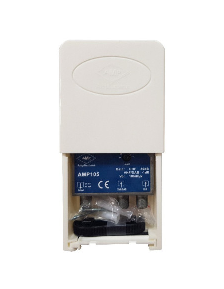 Amplificateur de mât blindé 2 entrées 0dB VHF+DAB/30dB UHF LTE700/5G