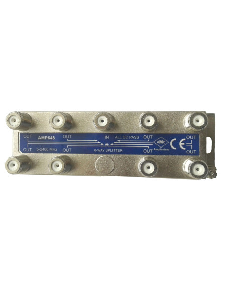 Distribuidor blindado 8 salidas 5-2400 MHz Conexión frontal