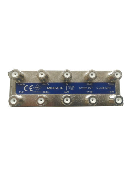 Dérivateur 8 sorties "F" 16dB Connexion frontale