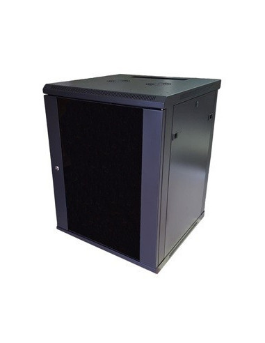 Rack mural 19" 15U 770x600x600mm con puerta de...