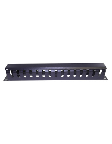 Organisateur de câble 19" métal 1U avec couvercle