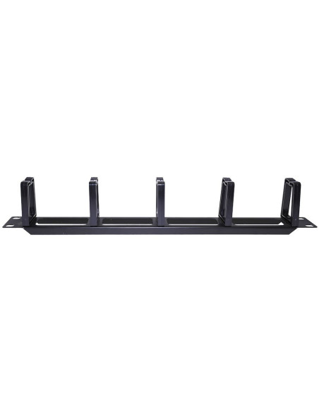 Organizador cables 19" 1U metálico 5 anillas plásticas