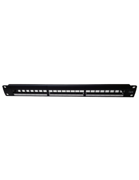 Panneau de brassage vide UTP Cat5E, Cat6 19" 24 ports 1U