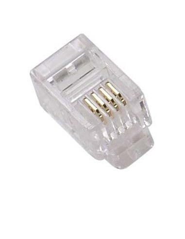 Conector RJ11 macho Cat.3 2p 6p4c 6u"