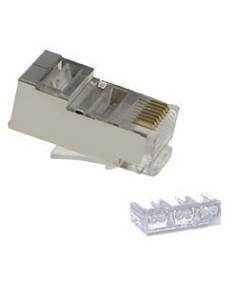 AMP736 Conector RJ45 macho Cat.6 3p 8p8c 6u" apantallado + con guía de hilos 2