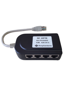 AMP786 Multiplexador pasivo 1 entrada/8 salidas RJ45 Cat.6 con latiguillo Cat.6 1 metro (ICT-2) 2