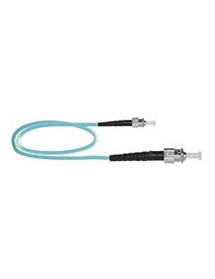 AMP870 Latiguillo dúplex ST/PC-ST/PC MM 50/125 OM3 cubierta 3mm LSZH-FR. Aqua 1 metro 2