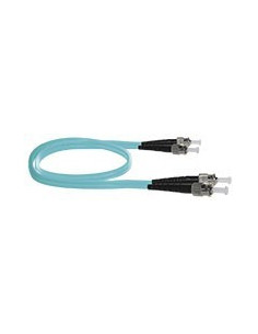 AMP886 Latiguillo dúplex ST/PC-ST/PC MM 50/125 OM3 cubierta 3mm LSZH-FR. Aqua 1 metro 2