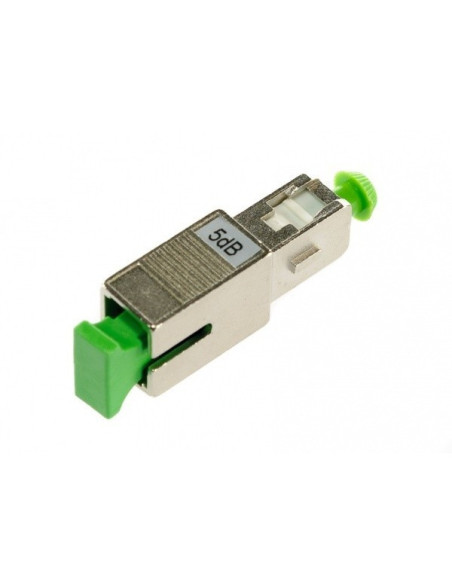 Atenuador óptico SC/APC Hembra-Macho SM Metálico 5dB