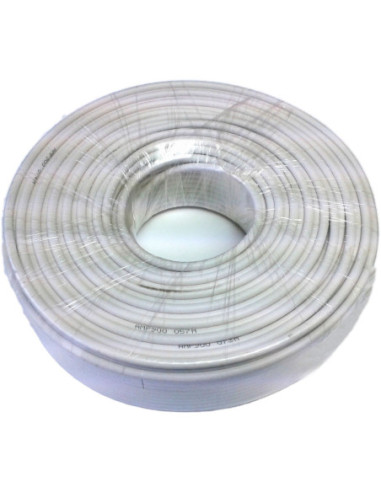 Câble coaxial CCS 100m blanc