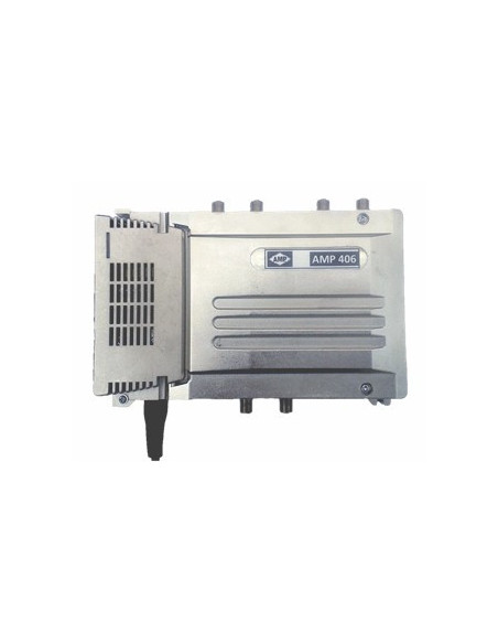 Central blindada cubierta zamak 4 Entradas/40dB (BI+FM/BIII+DAB/2 UHF) 128dBuV "LTE"