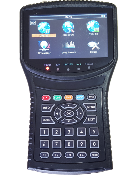Medidor de campo combo HD DVB-S2 +DVB-T2 y analizador de espectro