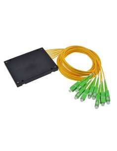 AMP918 Splitter óptico SM 1x2 SC/APC caja ABS 2
