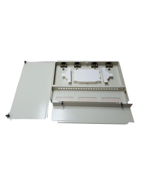 Plateau fixe pour rack 19", capacité 24 fusions + 24 adaptateurs SC (non inclus) 443x300x45mm