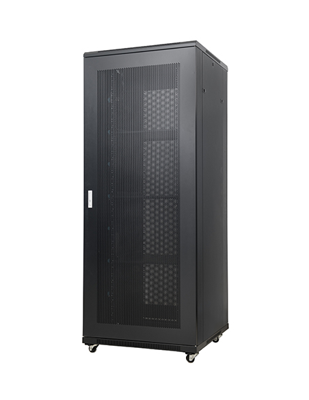 Rack 19" 42U 2050x800x1000mm, 3 puertas de rejilla y 4 ventiladores