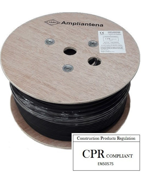 Cable UTP Cat5E CU PE 305m Fca Negro