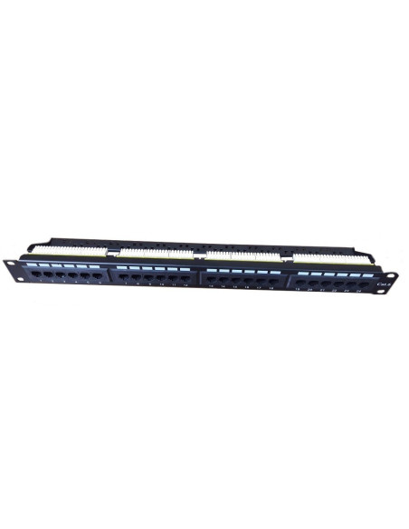 Panel de parcheo integrado UTP Cat5E 19" 24 puertos 1U