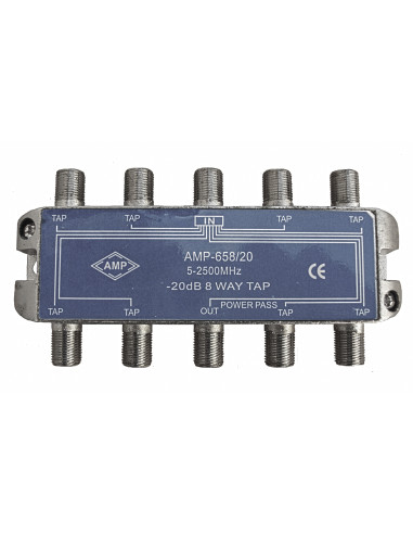 AMP658/20 Derivador directivo 8 derivaciones 20dB