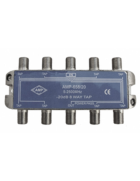 AMP658/20 Derivador directivo 8 derivaciones 20dB AMP658/20 Derivador directivo 8 derivaciones 20dB