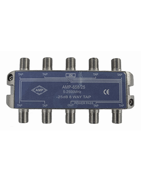 AMP658/25 Derivador directivo 8 derivaciones 15dB AMP658/25 Derivador directivo 8 derivaciones 15dB