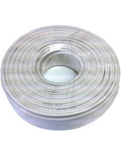 AMP900 Cable coaxial AL/CU acerado cubierta blanca 100 metros