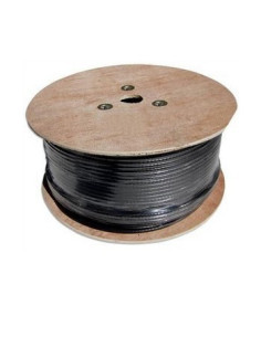 AMP908 Cable coaxial troncal RG11 CU/CU bobina de madera 300 metros negro