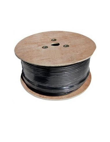 AMP908 Cable coaxial troncal RG11 CU/CU bobina de madera 300 metros negro