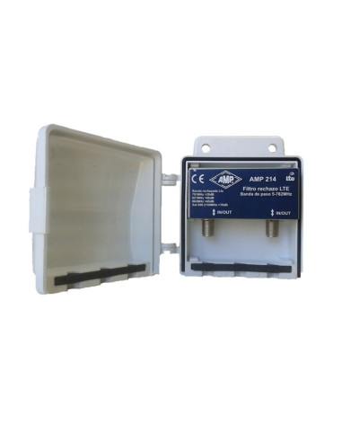 AMP214 Filtro de mástil blindado LTE 15dB (791/860MHz)