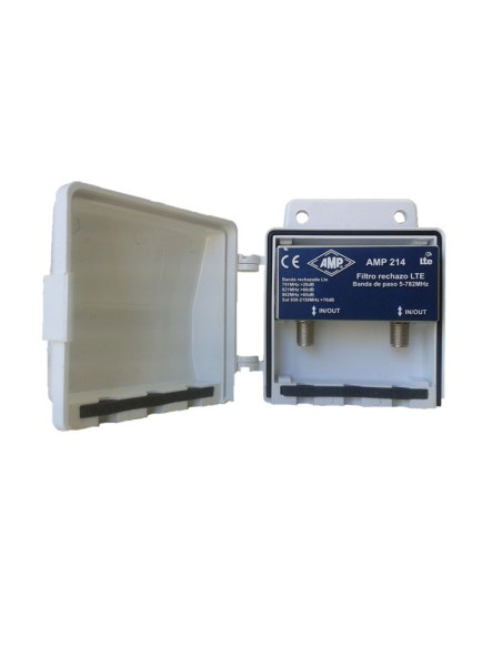 AMP214 Filtro de mástil blindado LTE 15dB (791/860MHz)