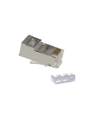 AMP736 Conector RJ45 macho Cat.6 3p 8p8c 6u" apantallado + con guía de hilos
