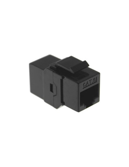AMP742 Conector acoplador en línea Cat.6 UTP RJ45/RJ45 negro